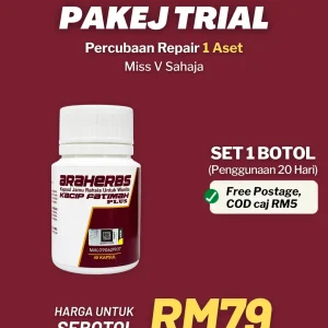 Pakej 1 botol Araherbs Kacip Fatimah Plus